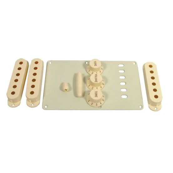 Fender Original Stratocaster Accessory Kit Knobs, Pickup Cover, Backplate, Tremolo Tip - Image 4
