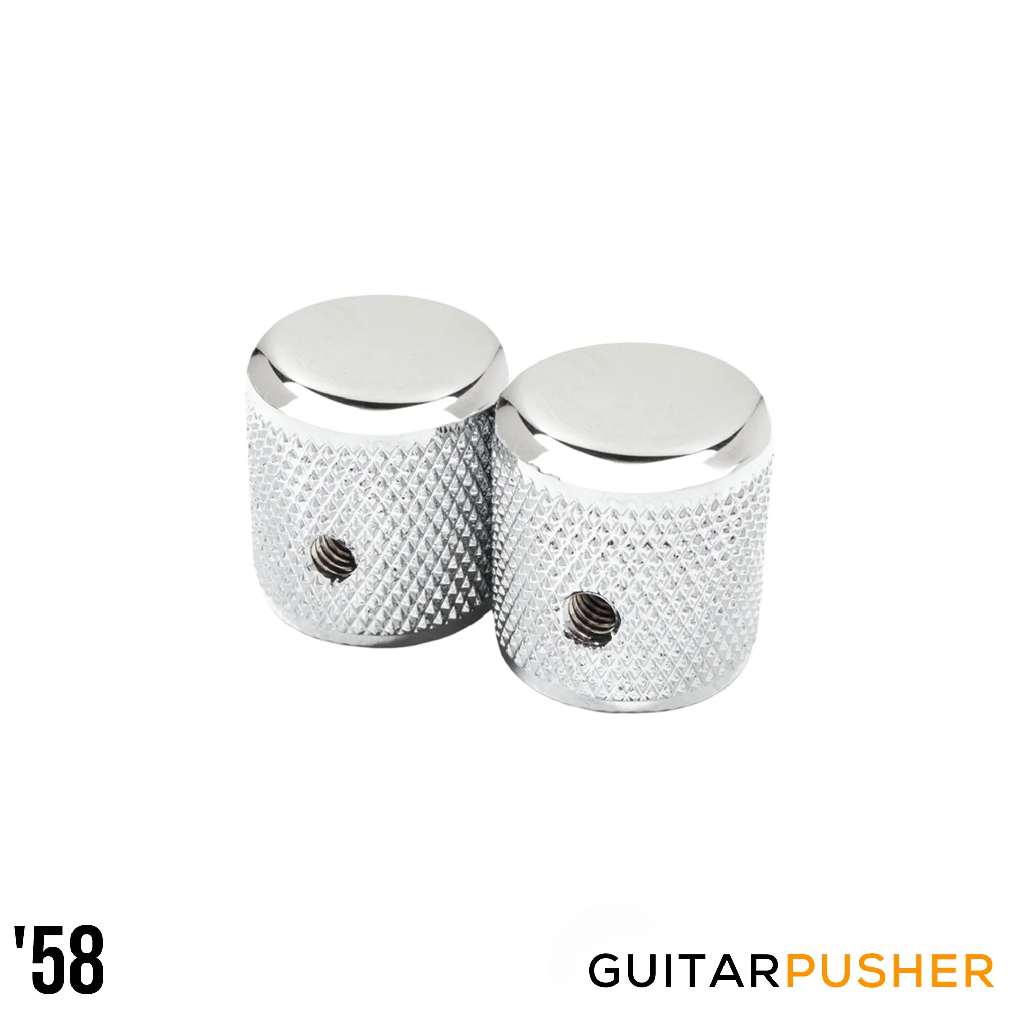 Fender Telecaster Dome Knob Set (2 pcs.) - Chrome - Image 2