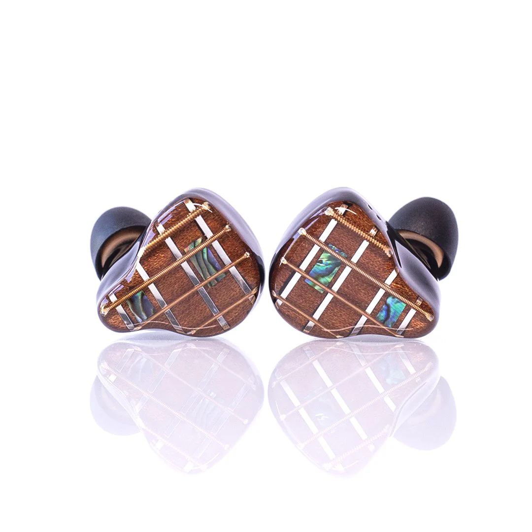 Flipears Aim PRO Quad Driver In-Ear Monitor (IEM) Earphones - Universal Fit - Guitar Wood / Black - Image 2