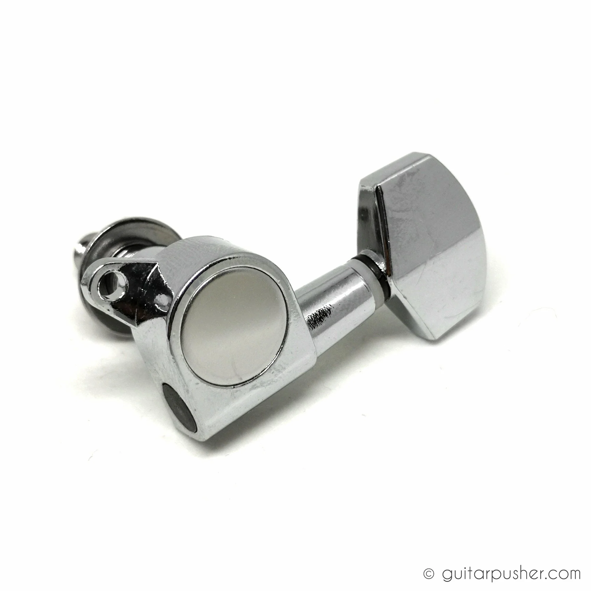 G-Craft 6-inline Machine Head Tuner for Electric Guitar - LEFTY/Reverse Headstock - Chrome - Image 3