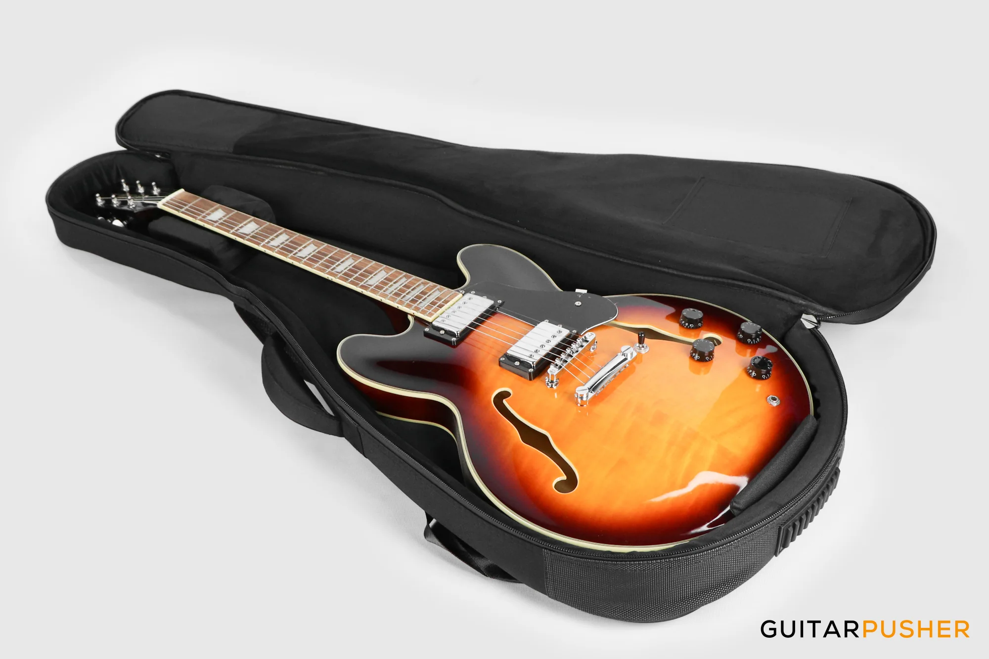G-Craft LUX ELITE 25mm Padded Gig Bag for Semi-Hollow - Black - Image 6