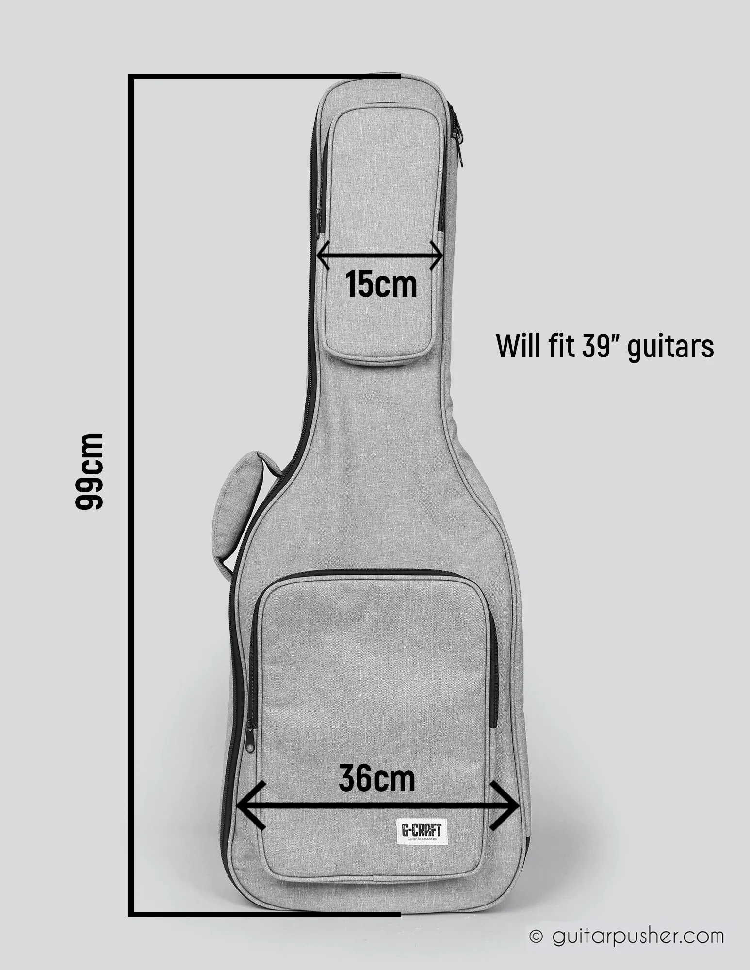 G-Craft LUX Lite E Padded Gig Bag for Electric Guitar - Image 3