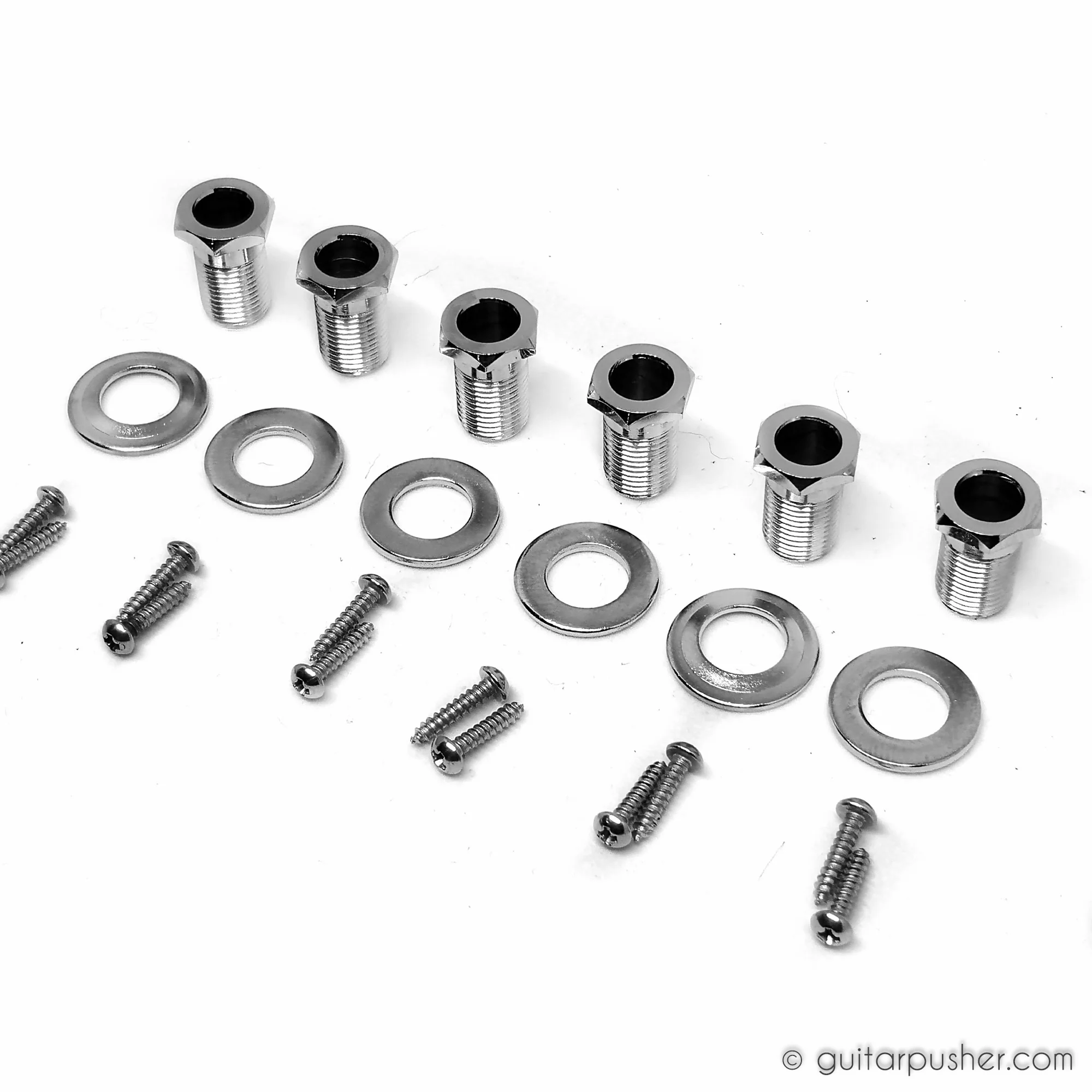 Graphtech RATIO Electric Locking 6 In-line Classic Chrome 2 Pin PRL-8731-C0 - Image 5