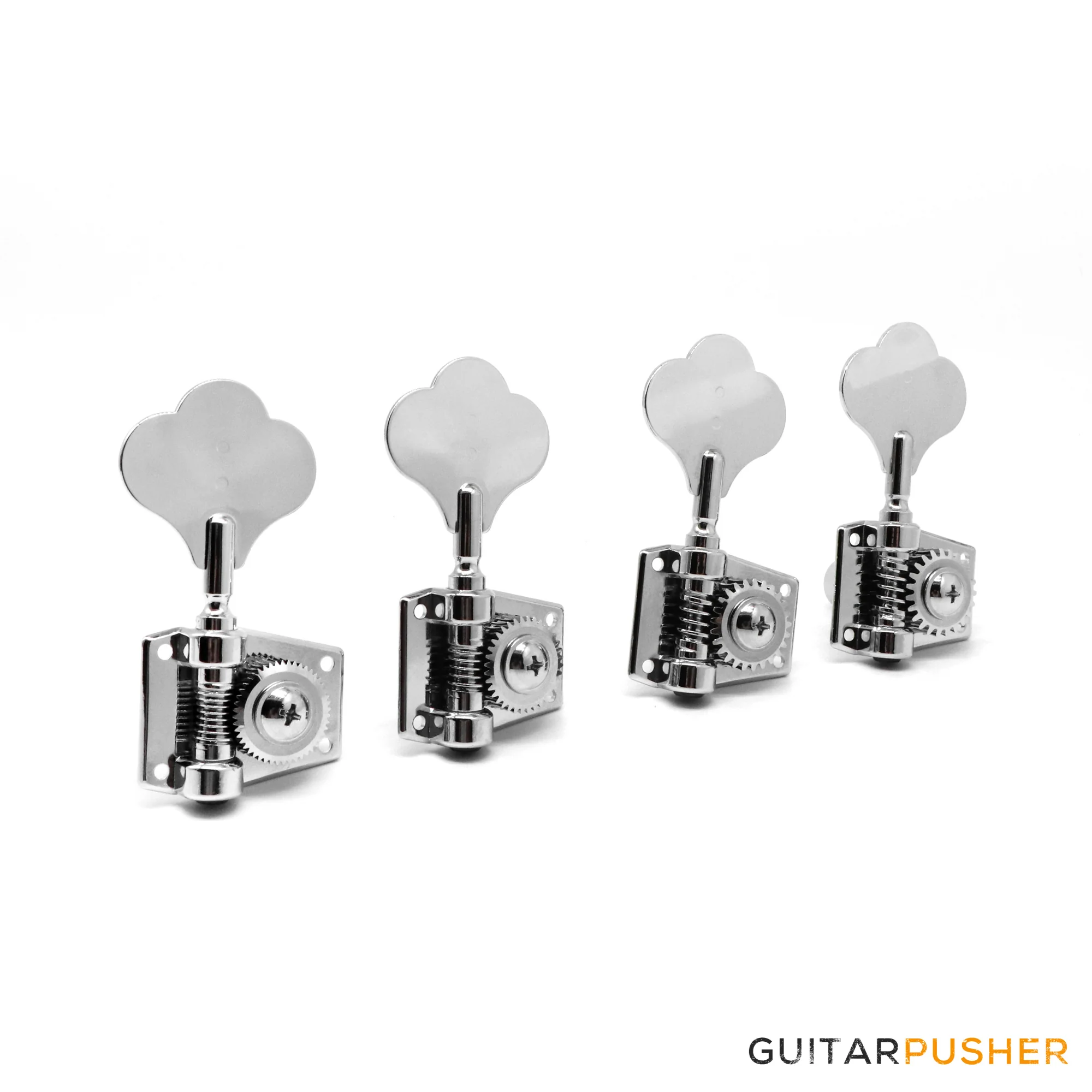 Graphtech Ratio 4-String 4-in-Line Open Back Classic Clover Leaf Bass Machine Heads PRB-4401-C0 - Image 2