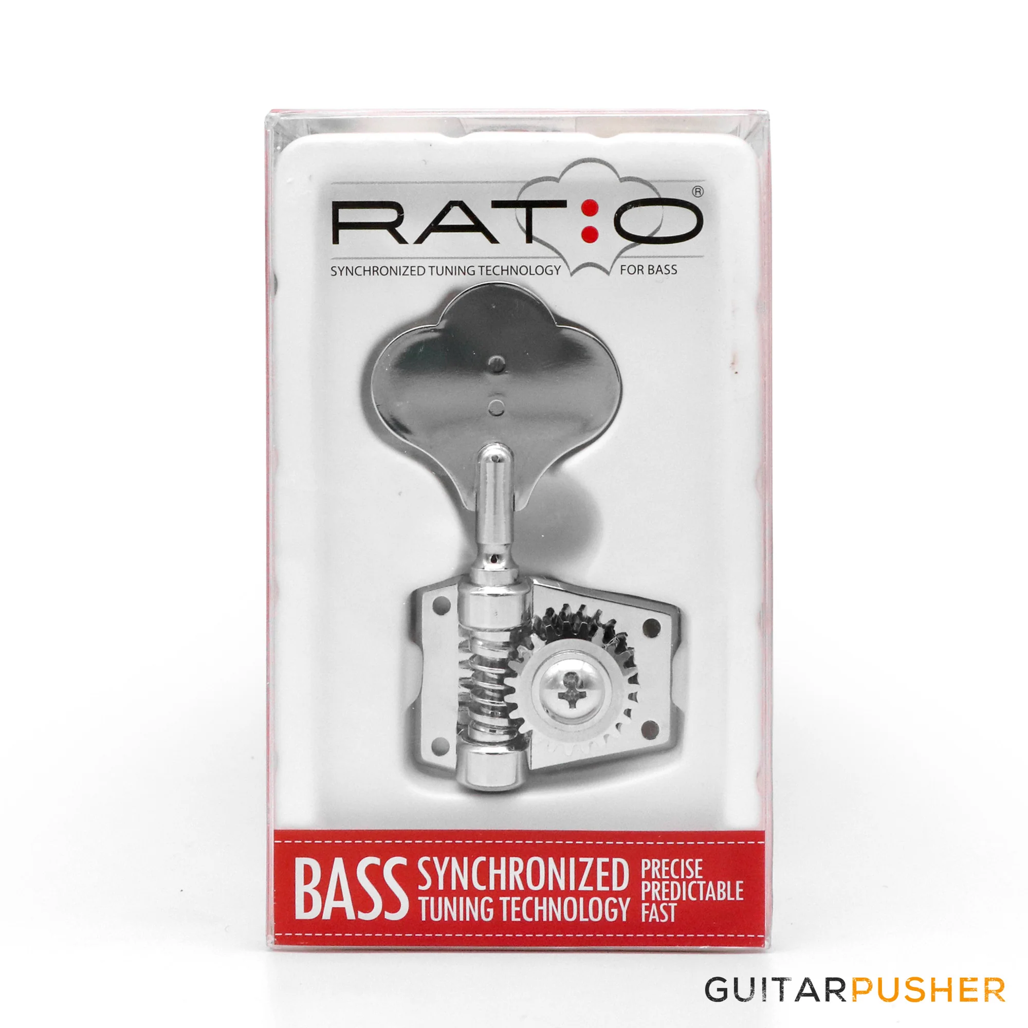 Graphtech Ratio 4-String 4-in-Line Open Back Classic Clover Leaf Bass Machine Heads PRB-4401-C0 - Image 5