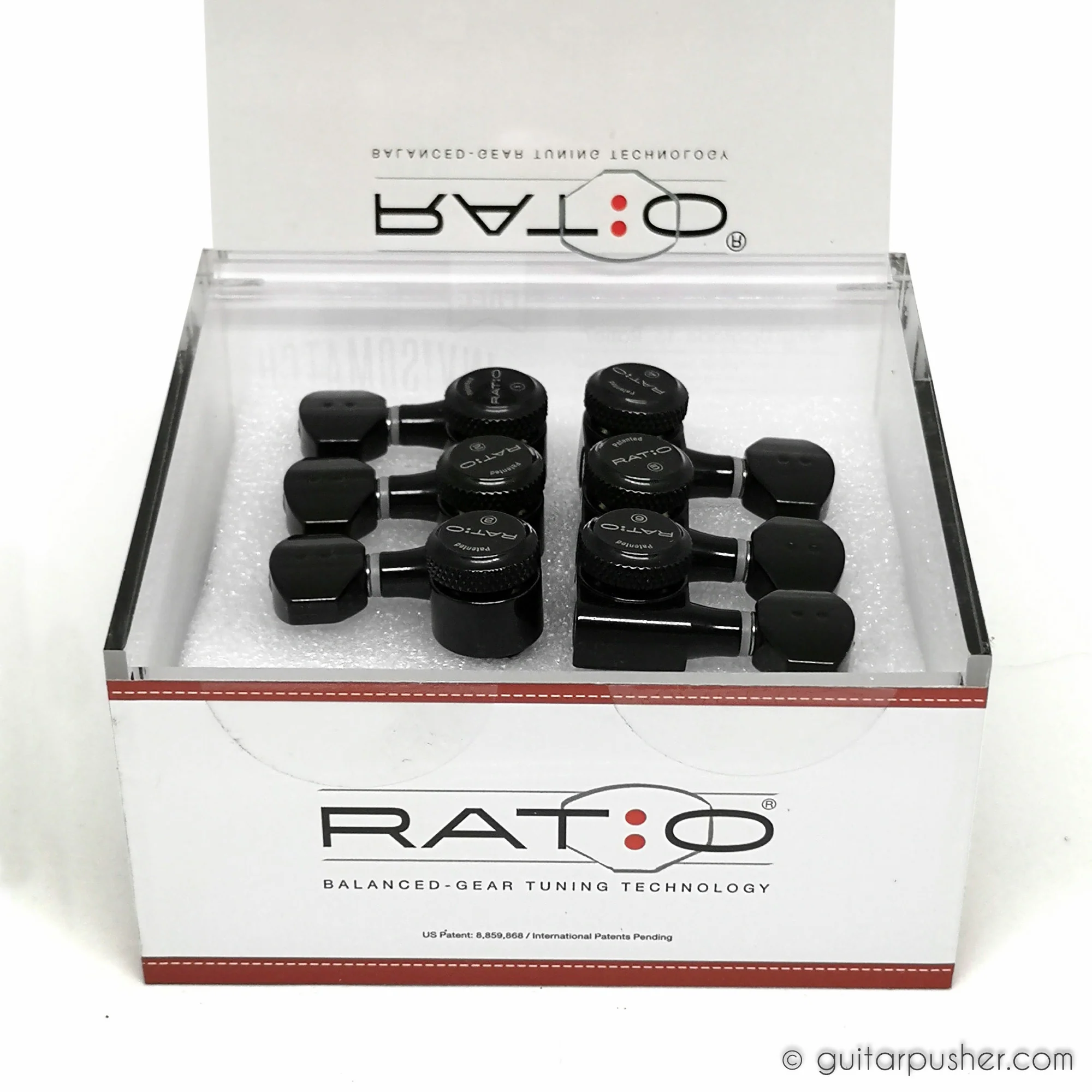 Graphtech RATIO Locking Tuners 6 In-line Mini Black 2 Pin PRL-8721-LB0 - REVERSE/LEFTY - Image 2