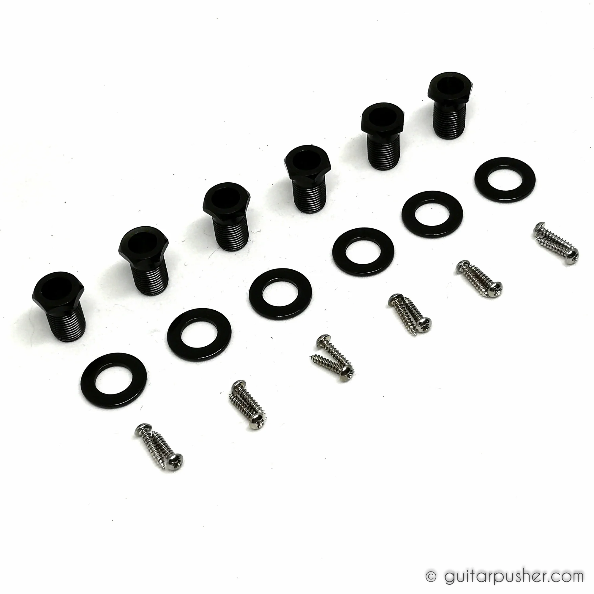 Graphtech RATIO Locking Tuners 6 In-line Mini Black 2 Pin PRL-8721-LB0 - REVERSE/LEFTY - Image 5