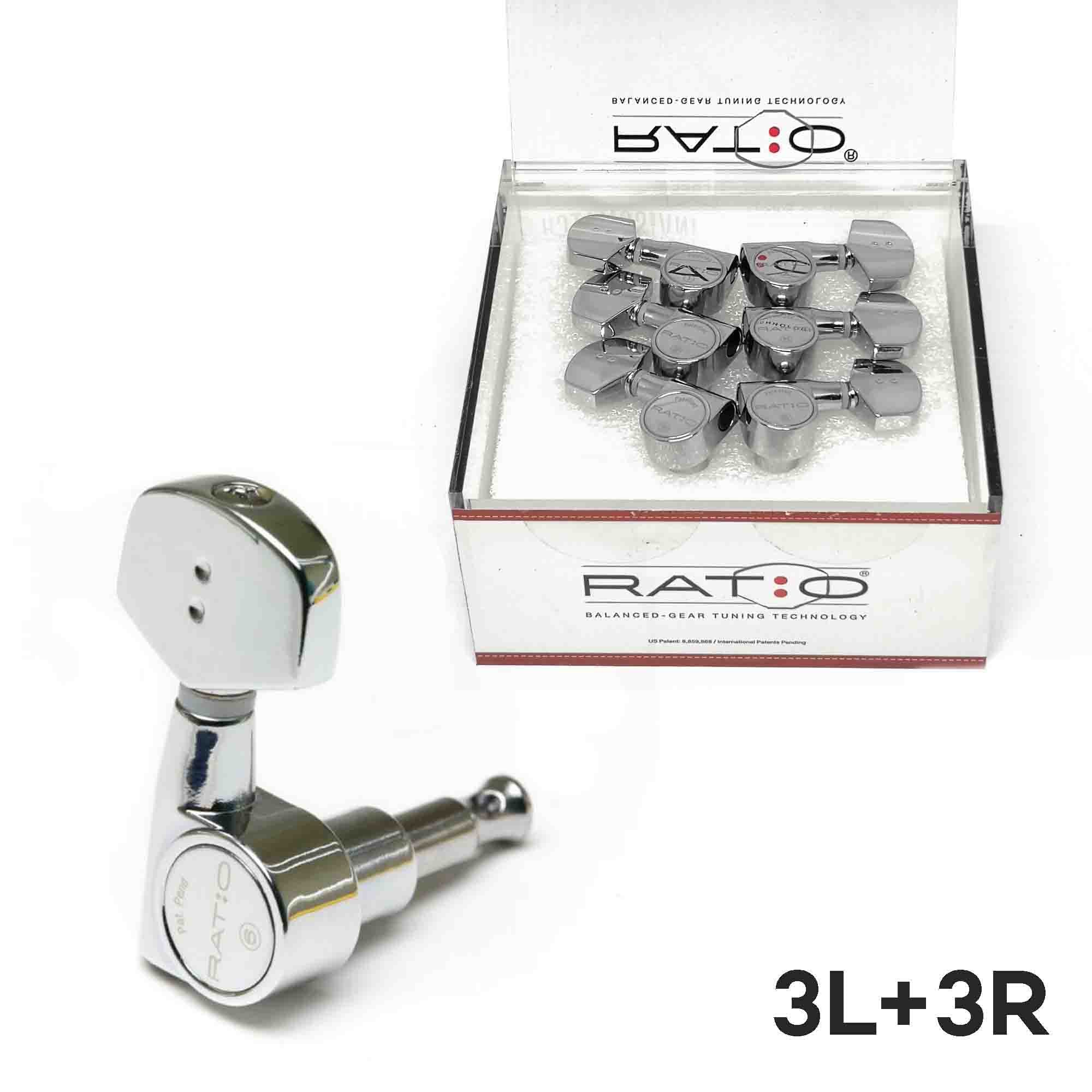 Graphtech Ratio Electric 3+3 Contemporary 2 Pin - Chrome PRN-2311-C0 - Image 2