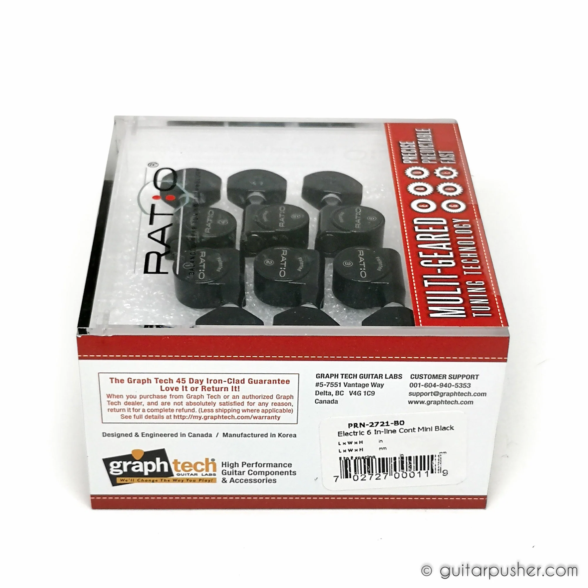 Graphtech Ratio Electric 6 In-line Contemporary Mini 2 Pin - Black PRN-2721-B0 - Image 3