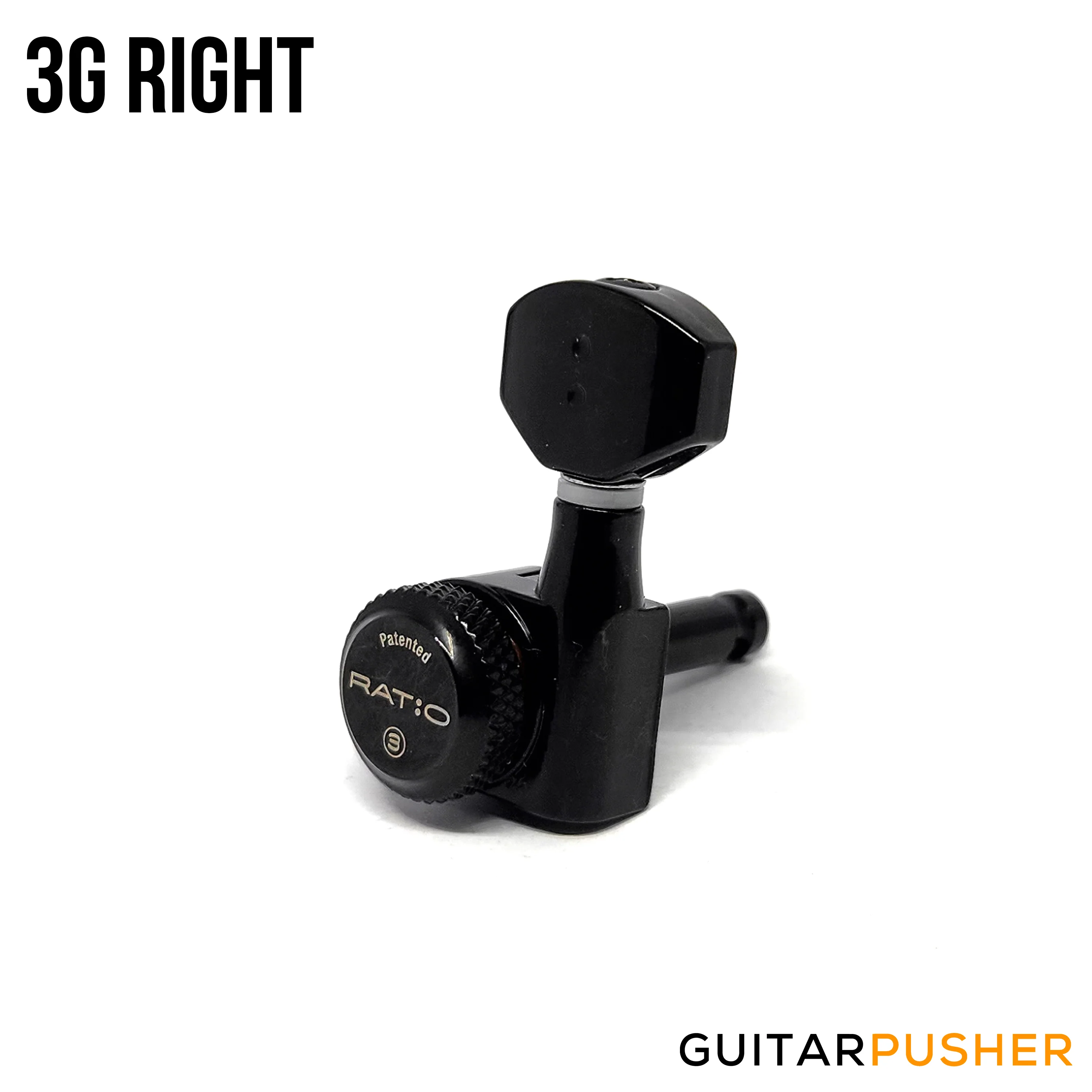 Graphtech RATIO SINGLE Electric Locking Tuner Contemporary Mini Black 2 Pin PRL-8721 - Image 10