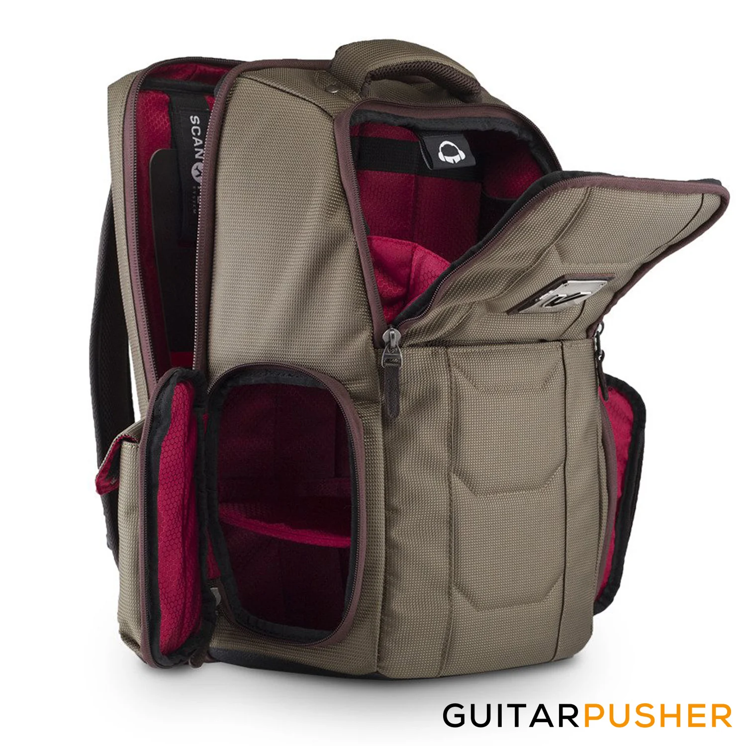 Gruv Gear Club Bag Flight-Smart Tech Backpack - Elite Pewter/Crimson - Image 2