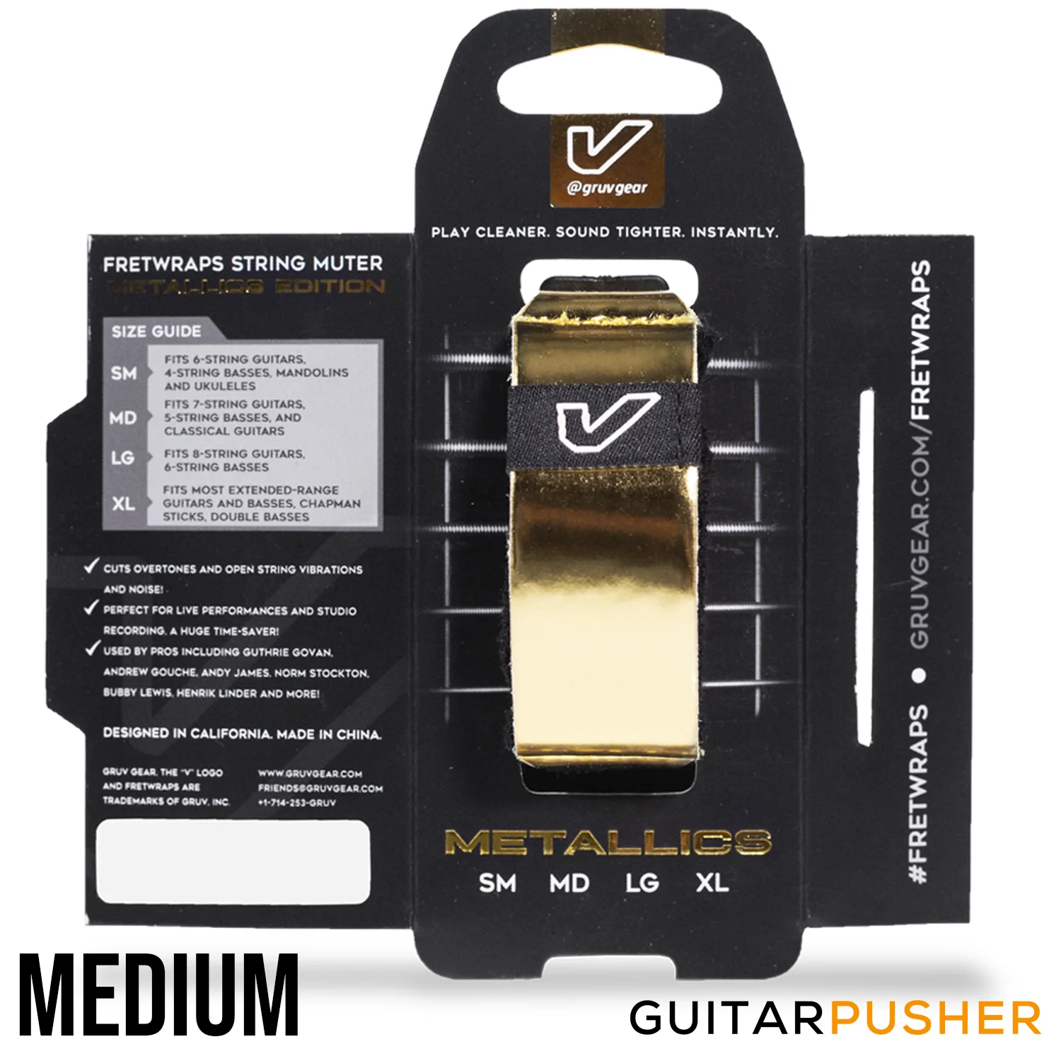 Gruv Gear FretWraps Metallics Edition Gold (1-Pack) - Image 2