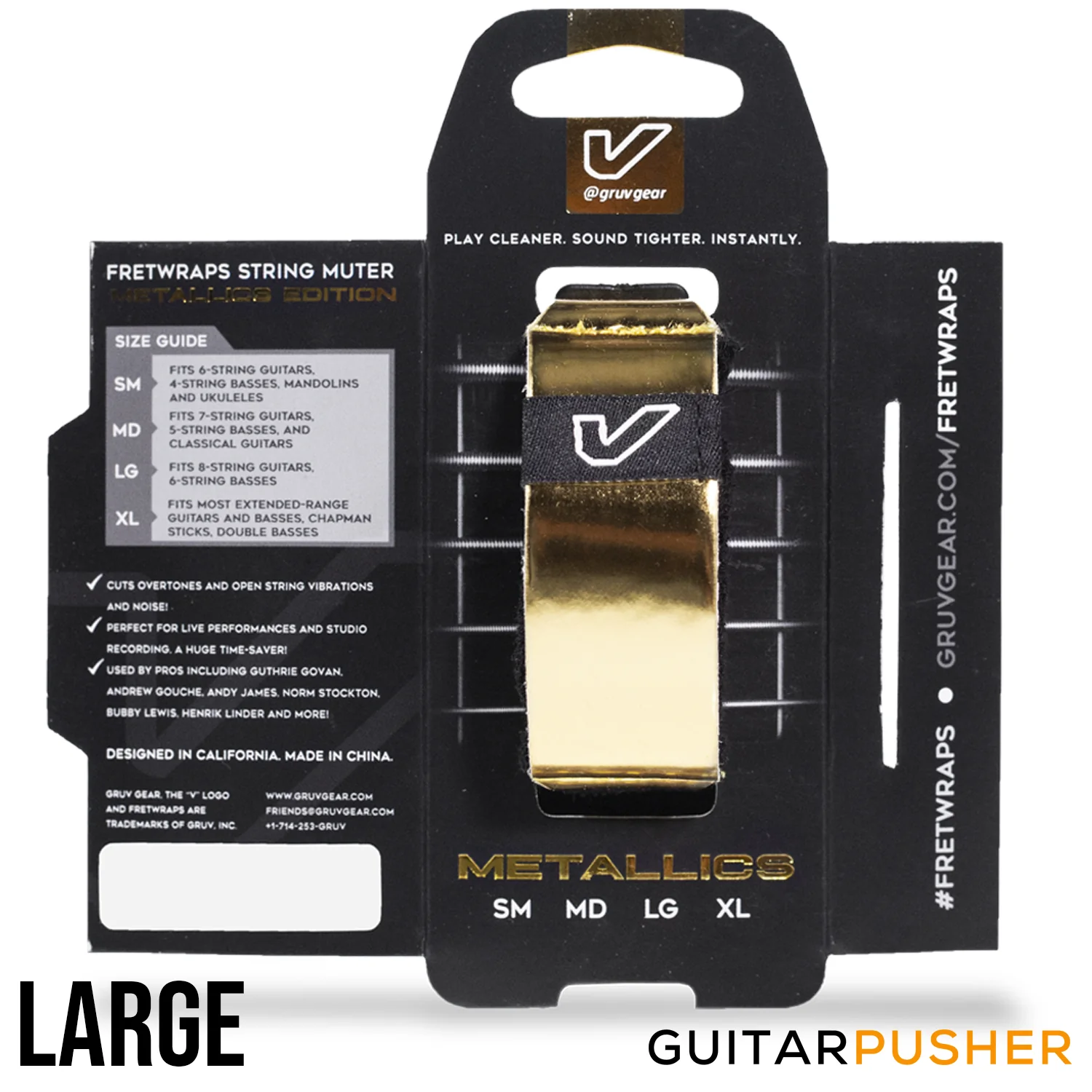 Gruv Gear FretWraps Metallics Edition Gold (1-Pack) - Image 3