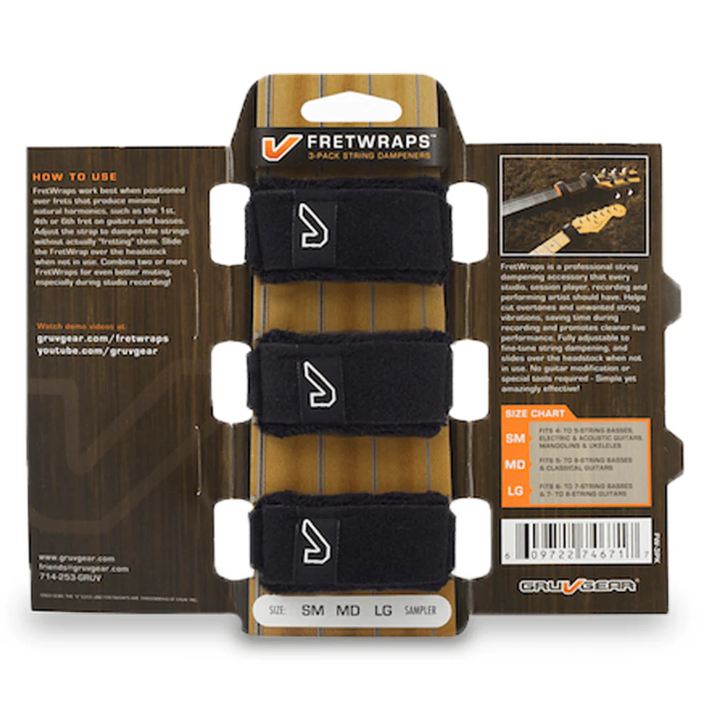 Gruv Gear FretWraps String Muters (3-Pack) Black