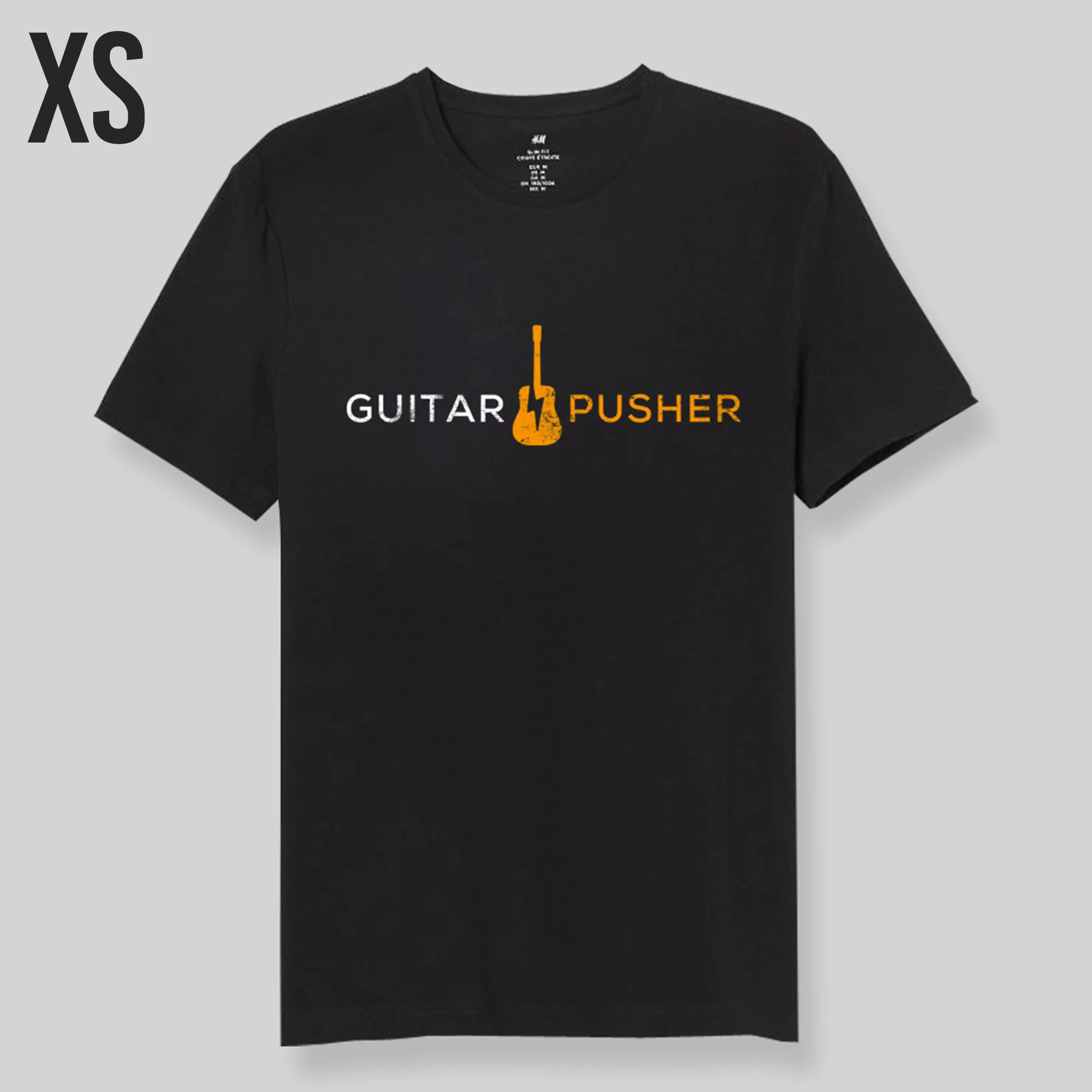 Guitar Pusher Modern Acoustic Logo T-Shirt - Black