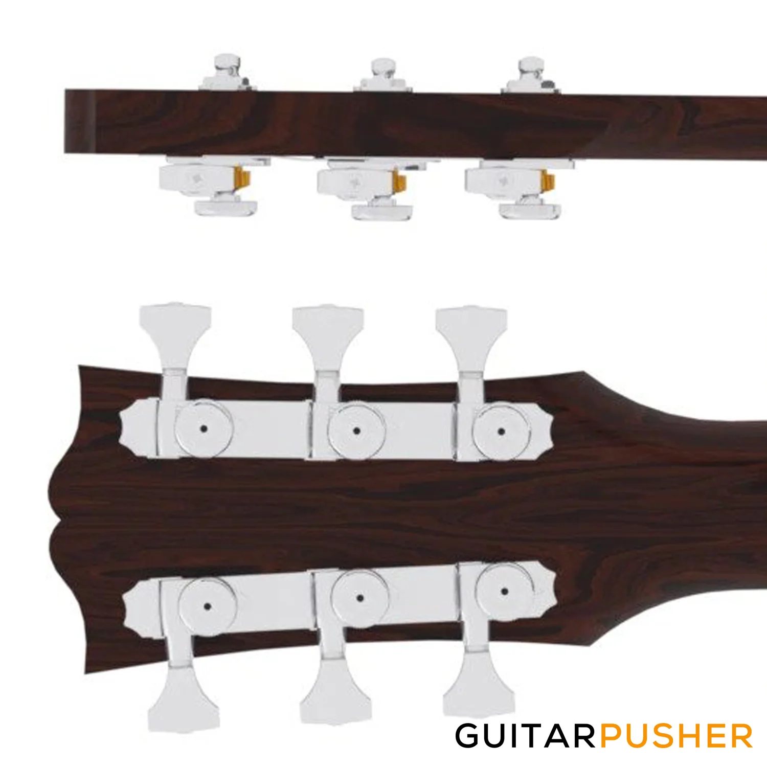 Hipshot Grip-Lock Open Guitar Locking 3+3 Machine Head Set - Image 2