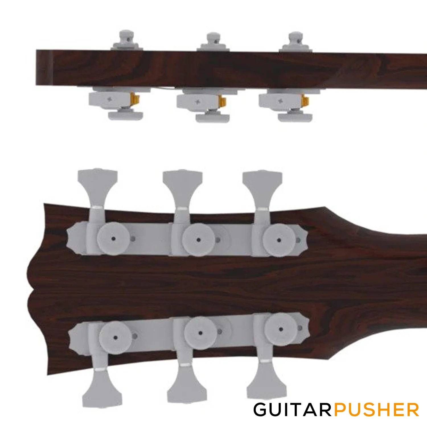 Hipshot Grip-Lock Open Guitar Locking 3+3 Machine Head Set - Image 3