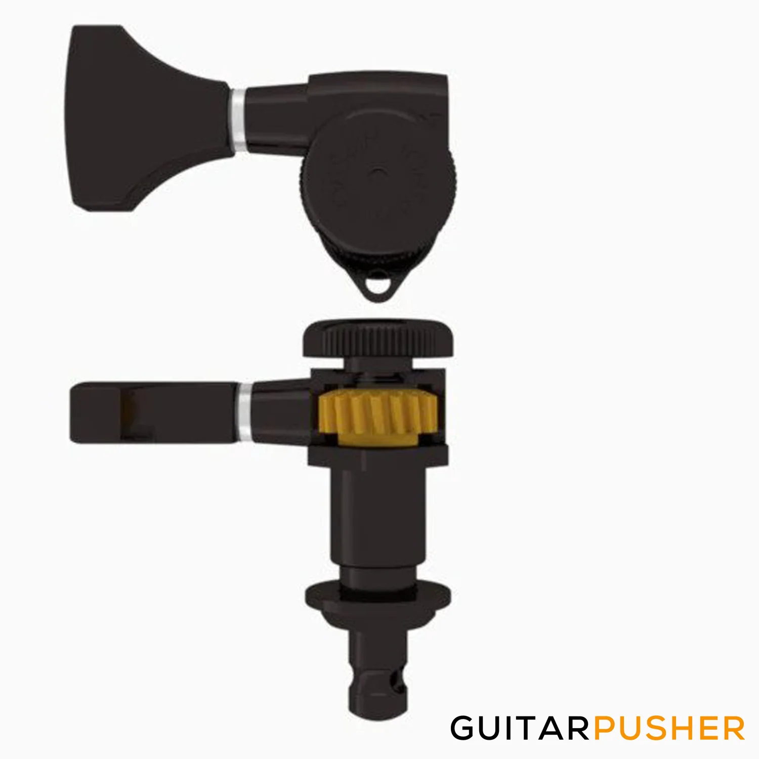 Hipshot Grip-Lock Open Guitar Locking Tuning Machine (Black) 1 pc. - Image 2