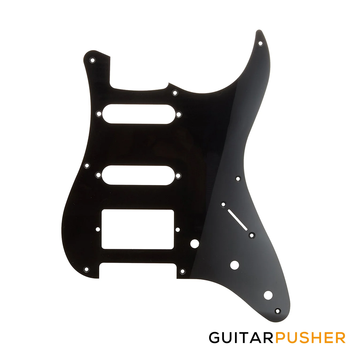Hosco Pickguard for Strat - 8-Hole - Black 1 Ply - Image 2