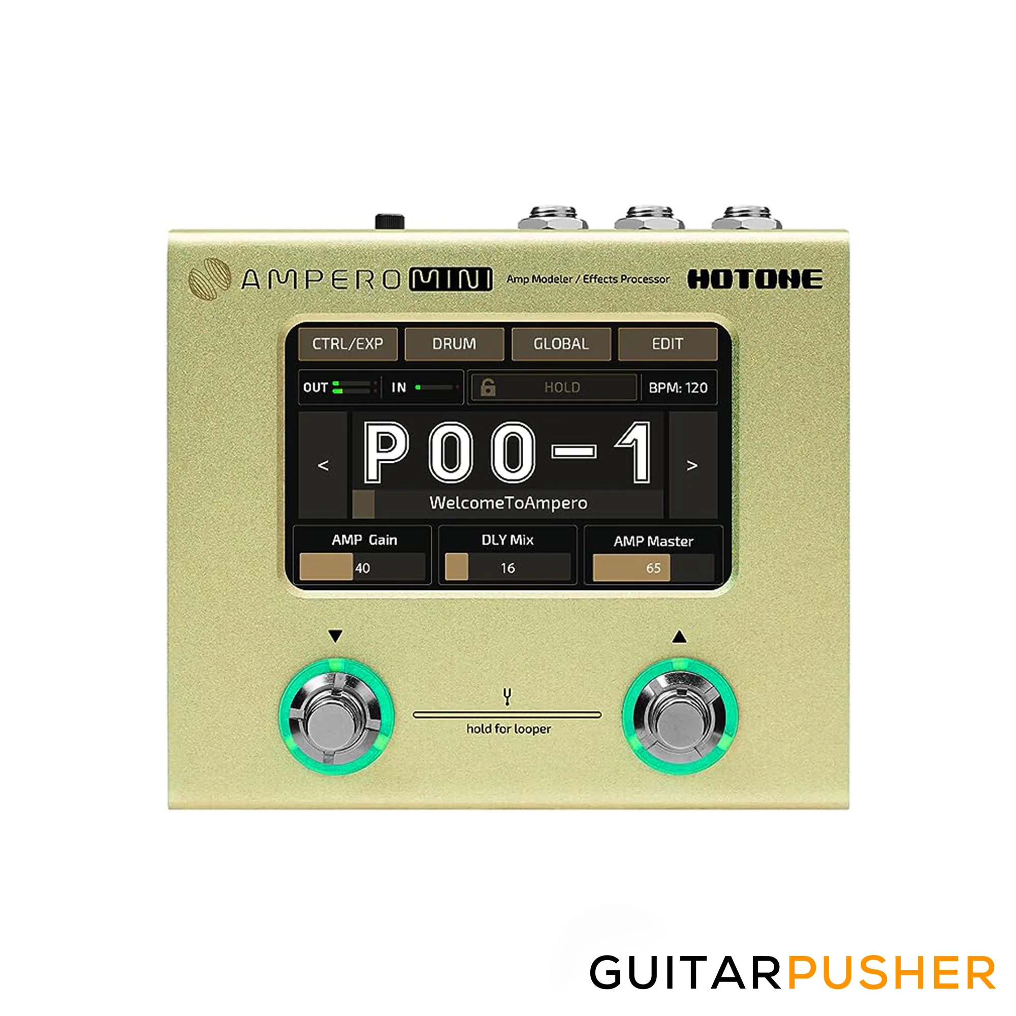 Hotone MP-50MT Ampero MINI Amp Modeler & Multi-Effects Processor - Mustard