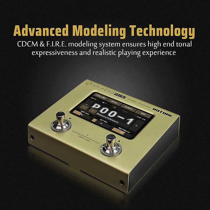 Hotone MP-50MT Ampero MINI Amp Modeler & Multi-Effects Processor - Mustard - Image 3