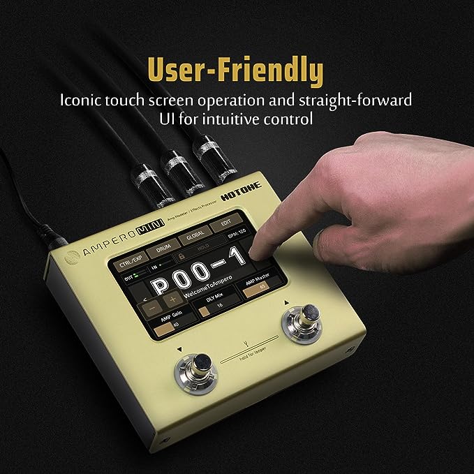 Hotone MP-50MT Ampero MINI Amp Modeler & Multi-Effects Processor - Mustard - Image 6