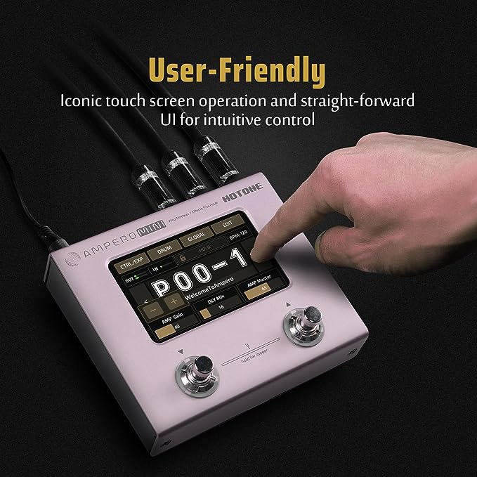Hotone MP-50PT Ampero MINI Amp Modeler & Multi-Effects Processor - Purple Taro - Image 4