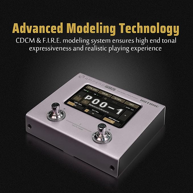 Hotone MP-50PT Ampero MINI Amp Modeler & Multi-Effects Processor - Purple Taro - Image 7