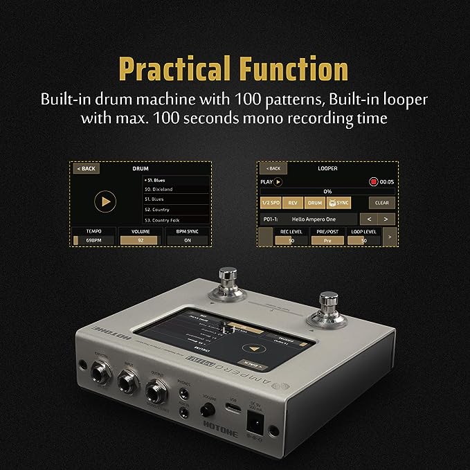 Hotone MP-50VN Ampero MINI Amp Modeler & Multi-Effects Processor - Vanilla - Image 3
