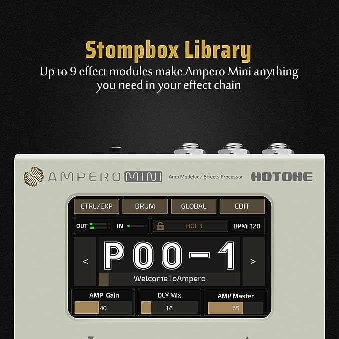 Hotone MP-50VN Ampero MINI Amp Modeler & Multi-Effects Processor - Vanilla - Image 5