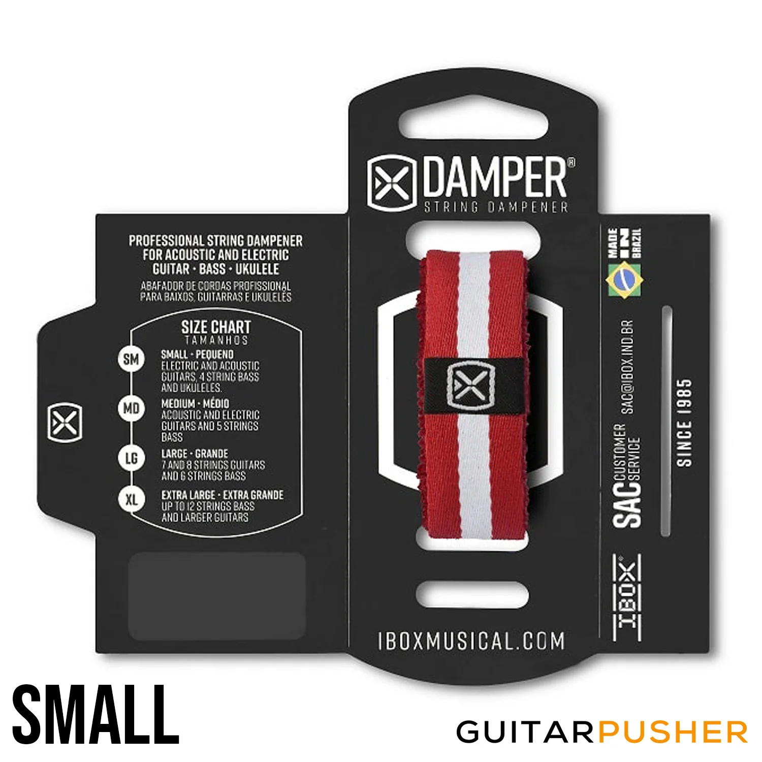 IBOX Brazil Polyester & Fabric Tag String Dampener/Muter (1pc) Striped R/W