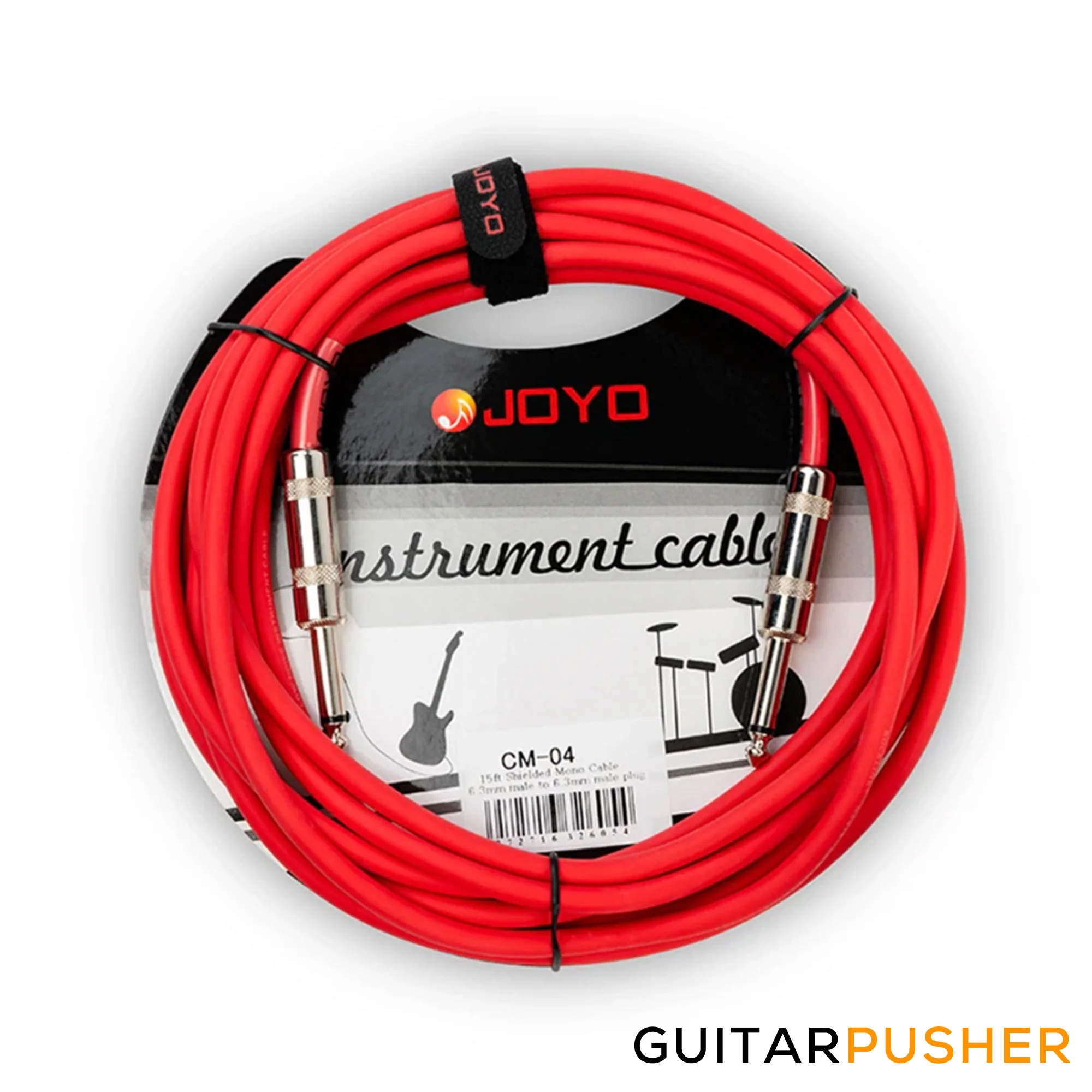 JOYO CM-04 15ft Lead 6.3mm Male to 6.3mm Male Plug Shielded Mono Instrument Cable - Image 2