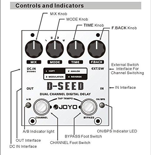 Joyo D-SEED Dual Channel Digital Delay - Image 3