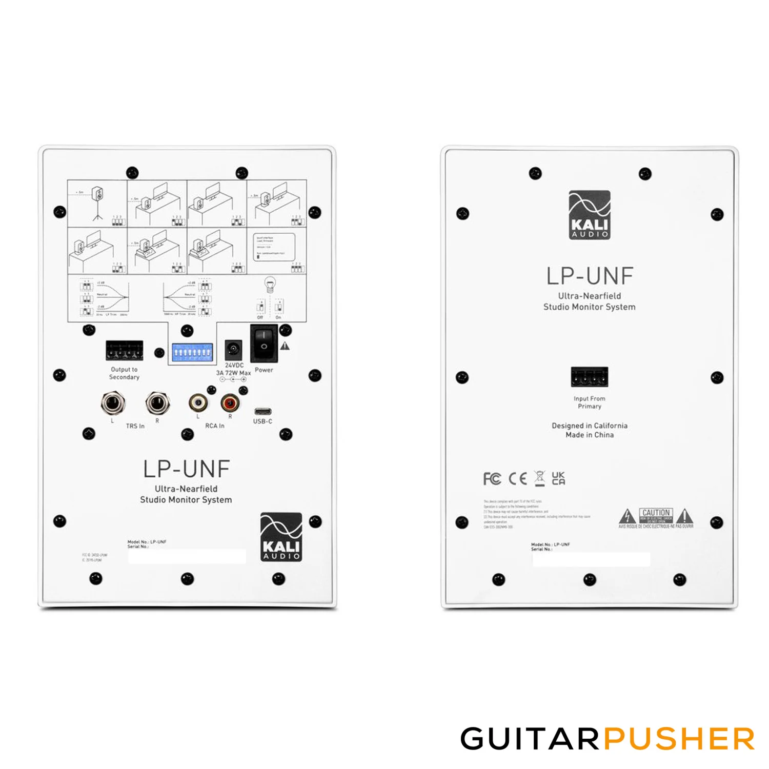 Kali Audio Lone Pine Series LP-UNF Ultra-Nearfield Powered 2-Way Studio Monitor Pair - White - Image 2