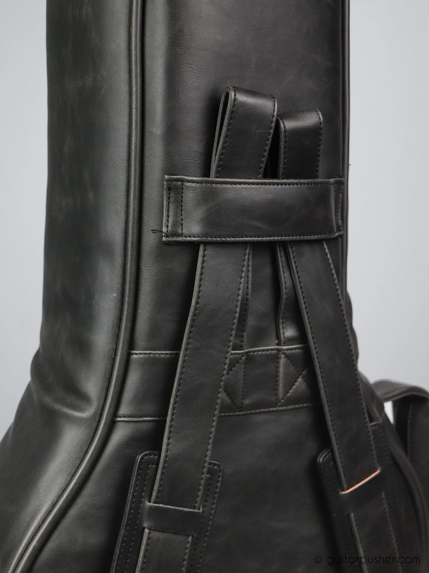 Kavaborg KTP-890B Premium Leather Bass Guitar Gig Bag - Image 12