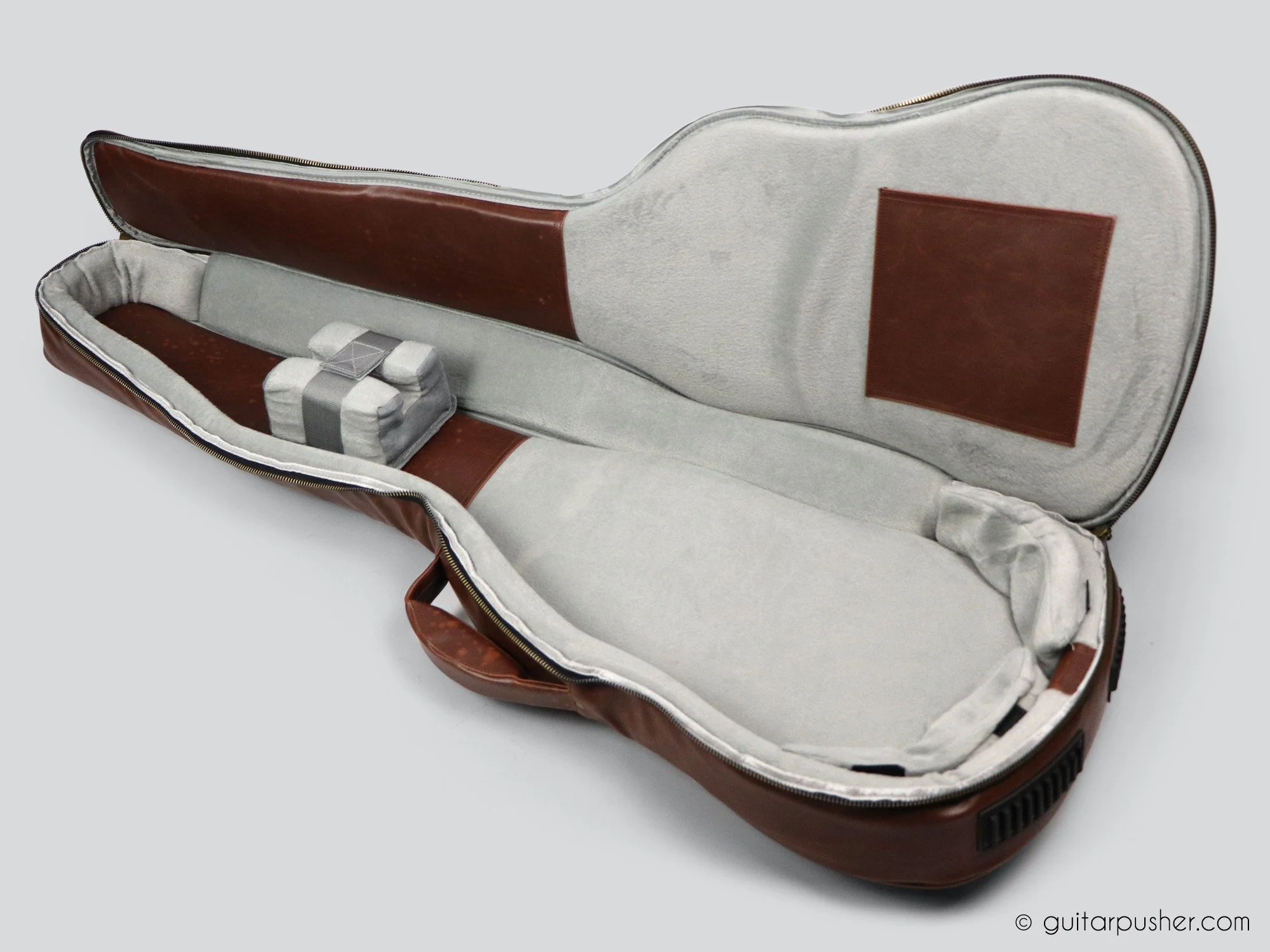 Kavaborg KTP-890B Premium Leather Bass Guitar Gig Bag - Image 33