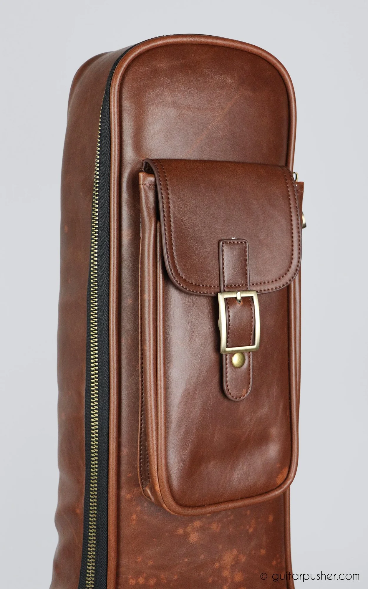 Kavaborg KTP-890B Premium Leather Bass Guitar Gig Bag - Image 36