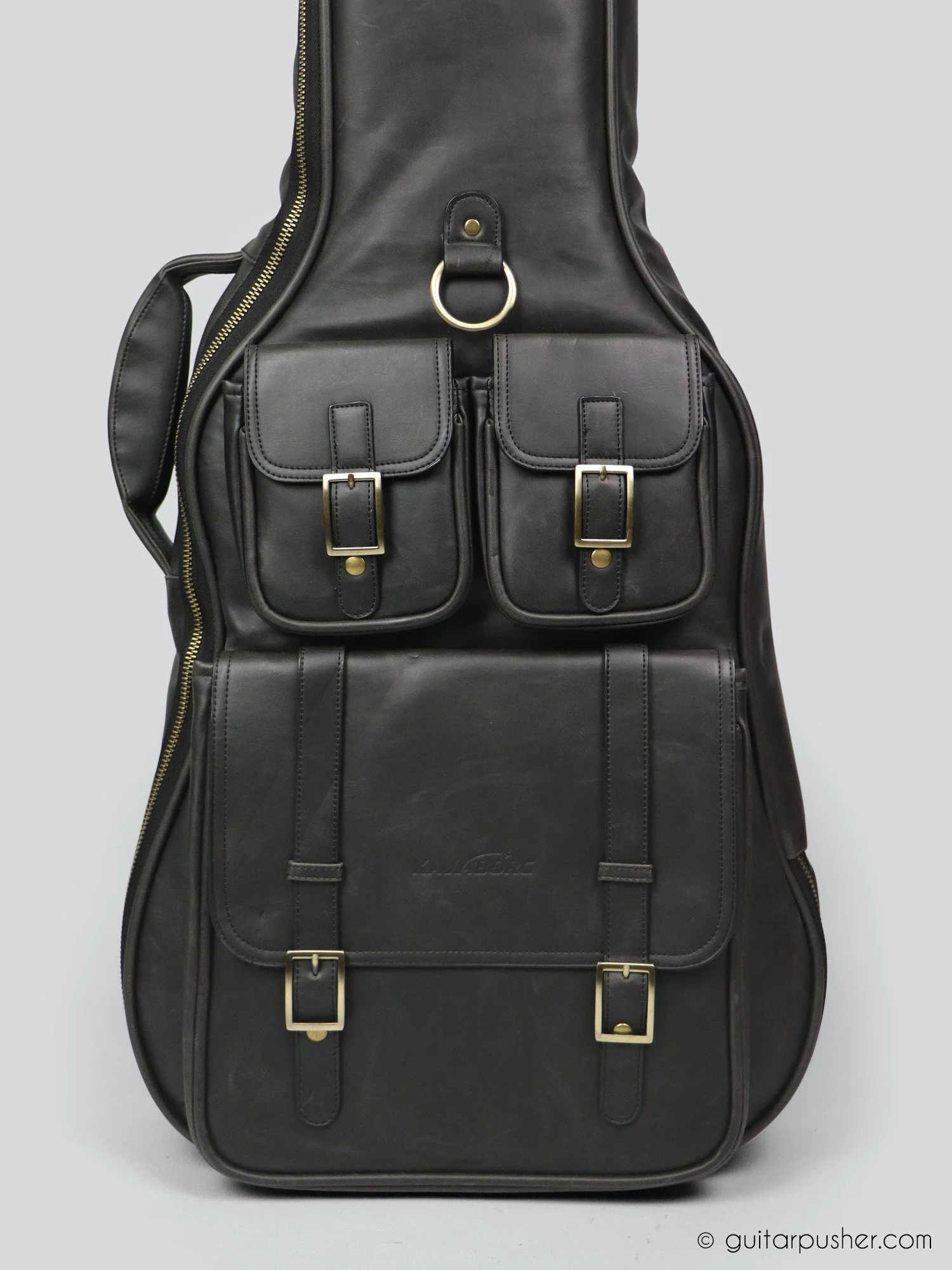 Kavaborg KTP-890B Premium Leather Bass Guitar Gig Bag - Image 8
