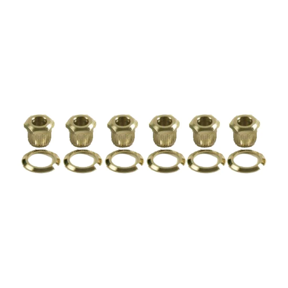 Kluson 1/4" Modern Bolt Bushing To Vintage Push-In Cosmetic Adapter Kit for Vintage Stamped Steel Tuning Machine Heads (Set of 6) - Image 2