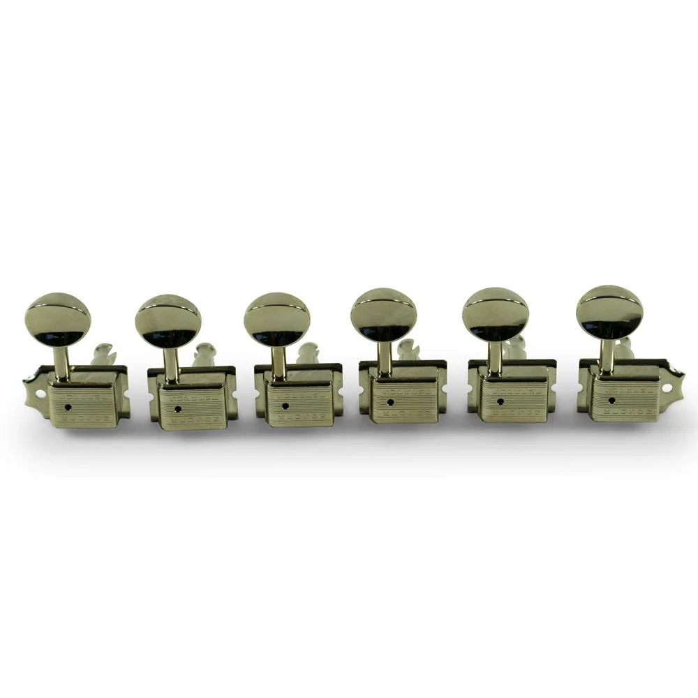 Kluson 6 In Line Supreme Series Tuning Machines With Metal Oval Button