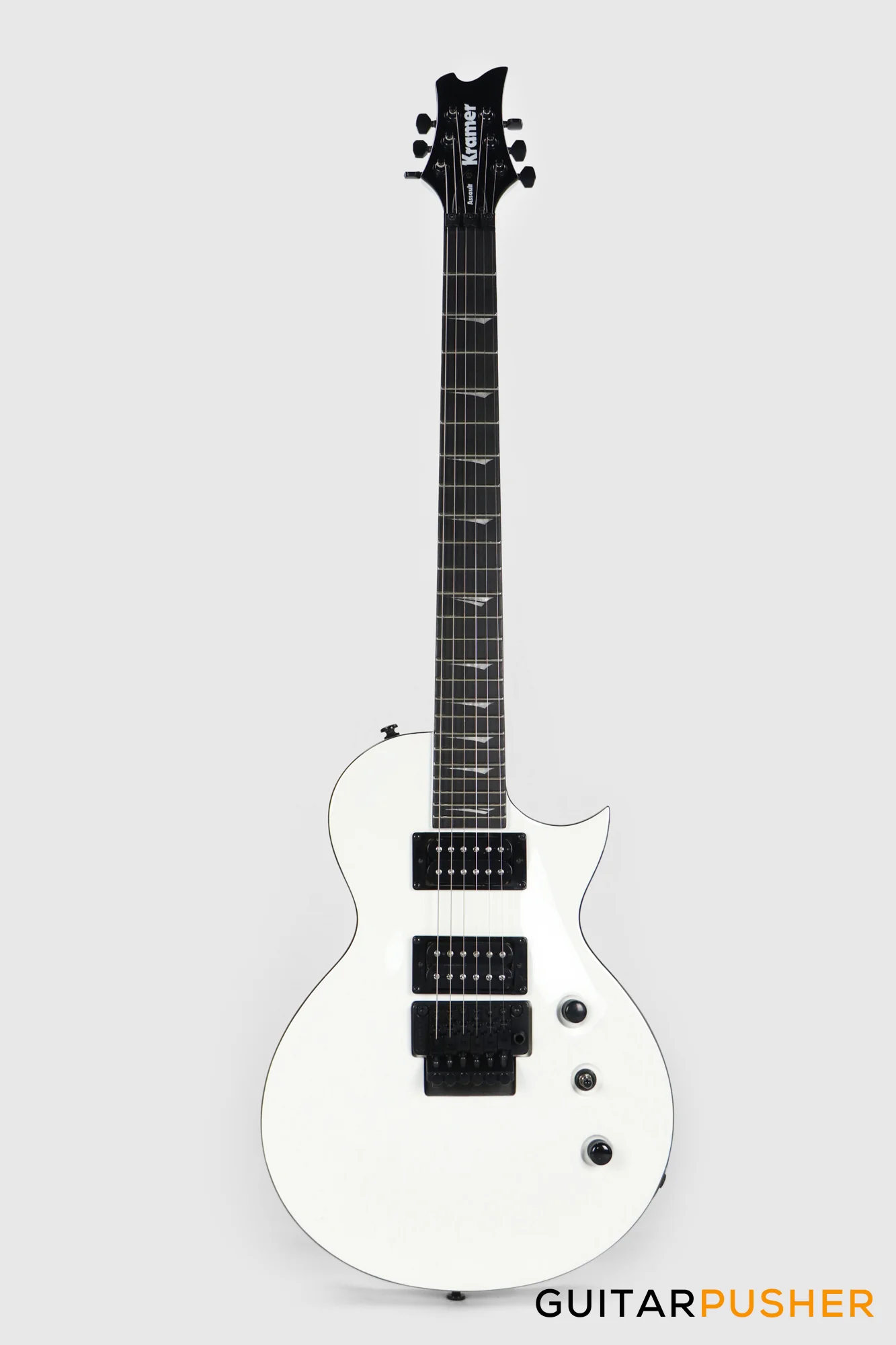 Kramer Assault 220 Singlecut Electric Guitar w/ Floyd Rose - White - Image 2