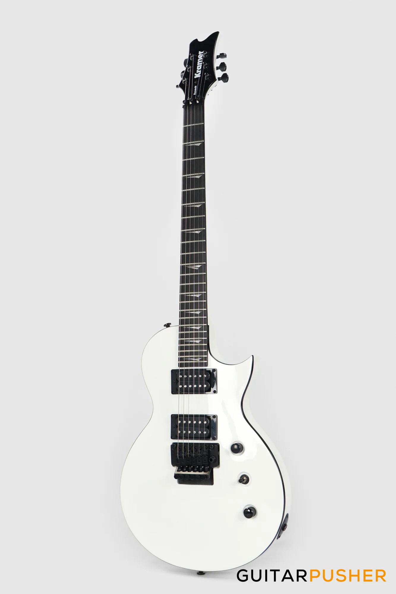 Kramer Assault 220 Singlecut Electric Guitar w/ Floyd Rose - White - Image 7