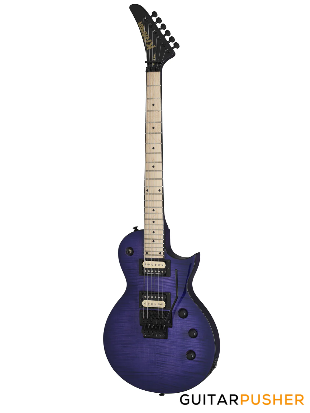 Kramer Assault Plus Singlecut Electric Guitar w/ Floyd Rose - Trans Purple Burst - Image 2