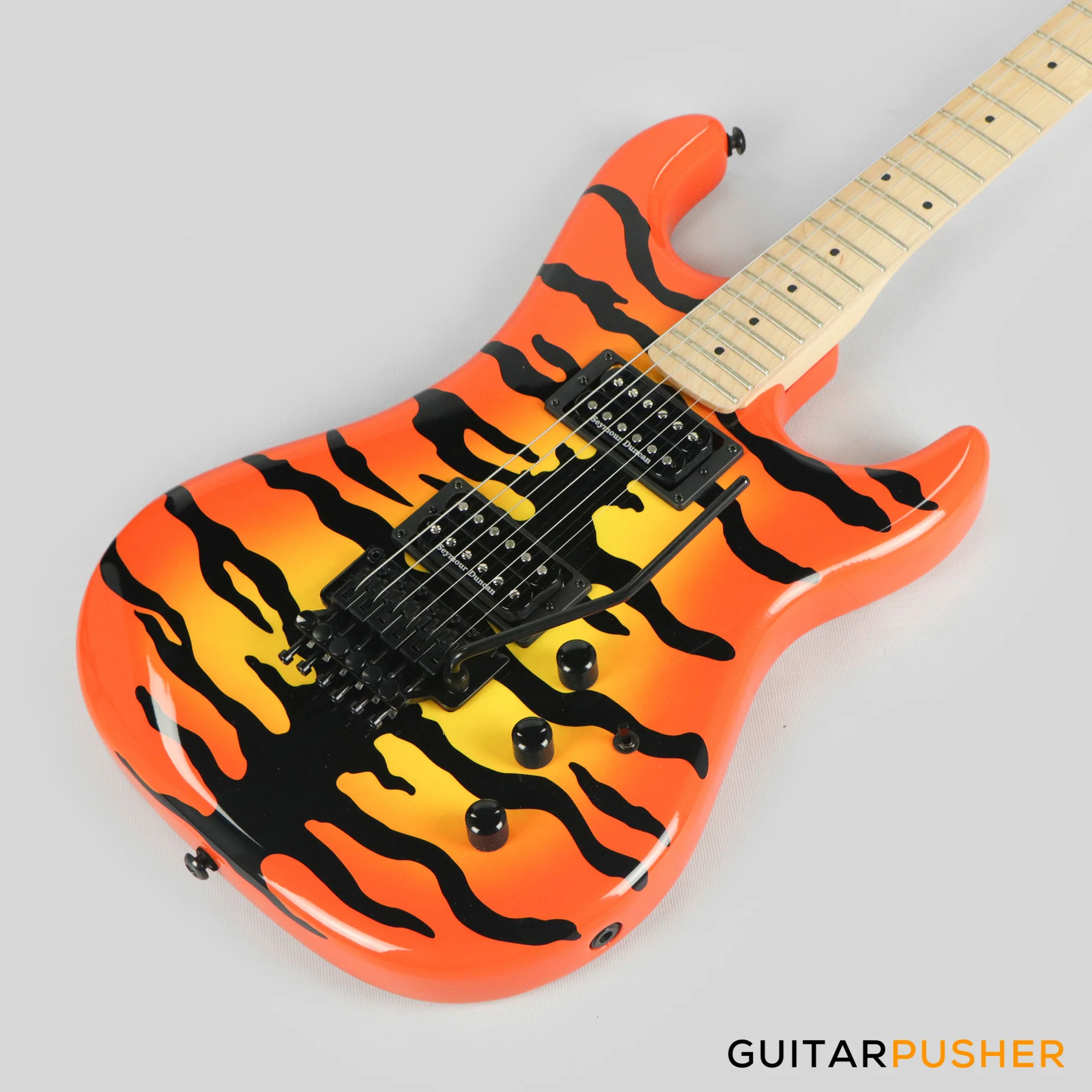 Kramer Pacer Electric Guitar - Orange Tiger - Image 9