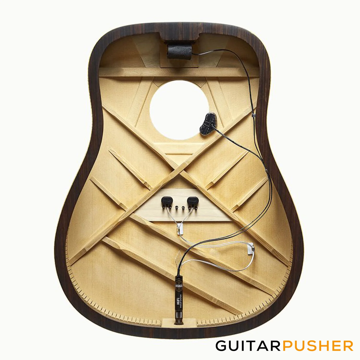 L.R. Baggs HiFi High Fidelity Bridge Plate Transducer Acoustic Guitar Pickup System w/ Soundhole Volume/Tone Control - Image 2