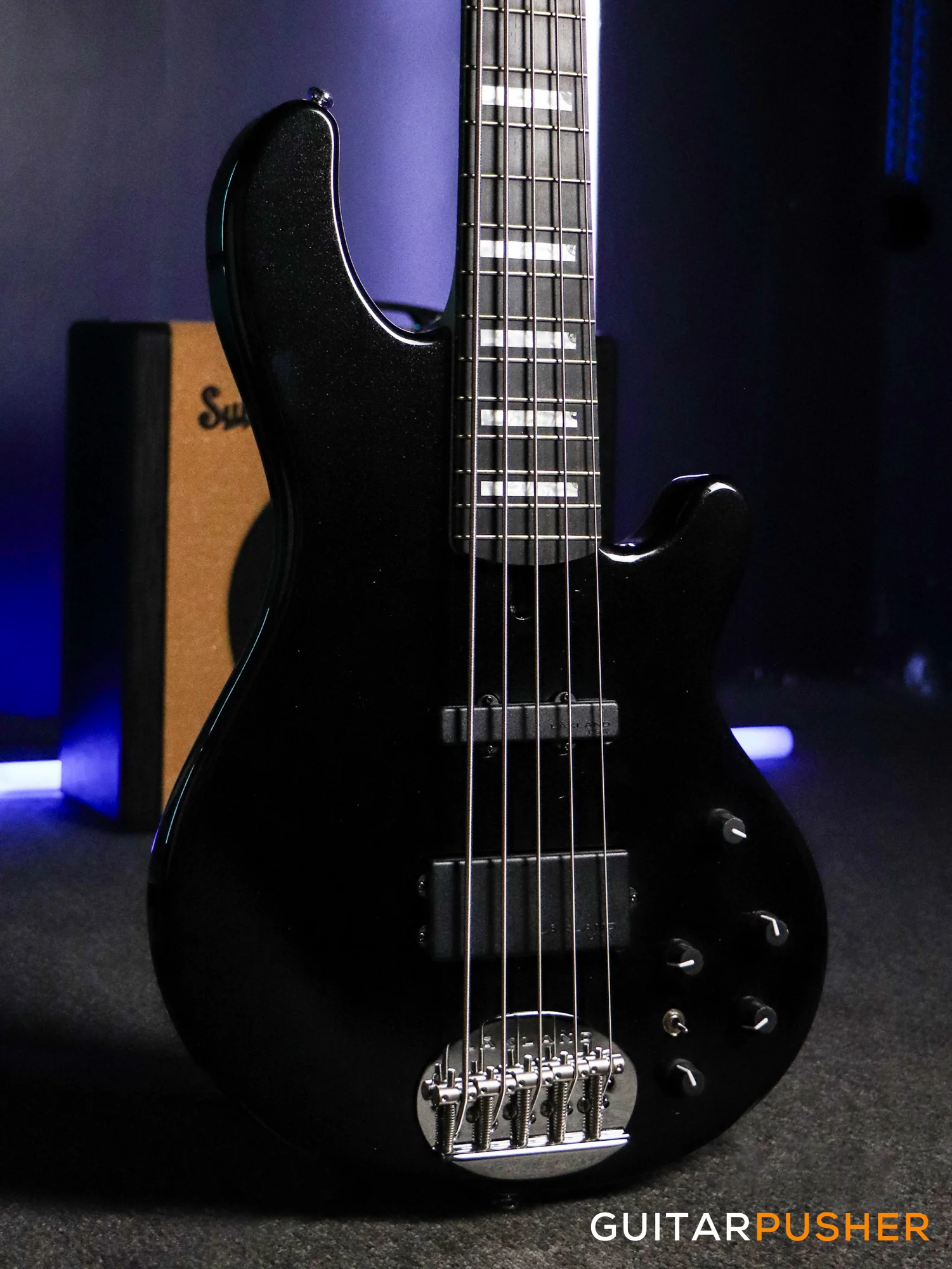 Lakland Skyline Series 55-02 Custom 5-String Bass (Metallic Black w/ Ebony Fingerboard)