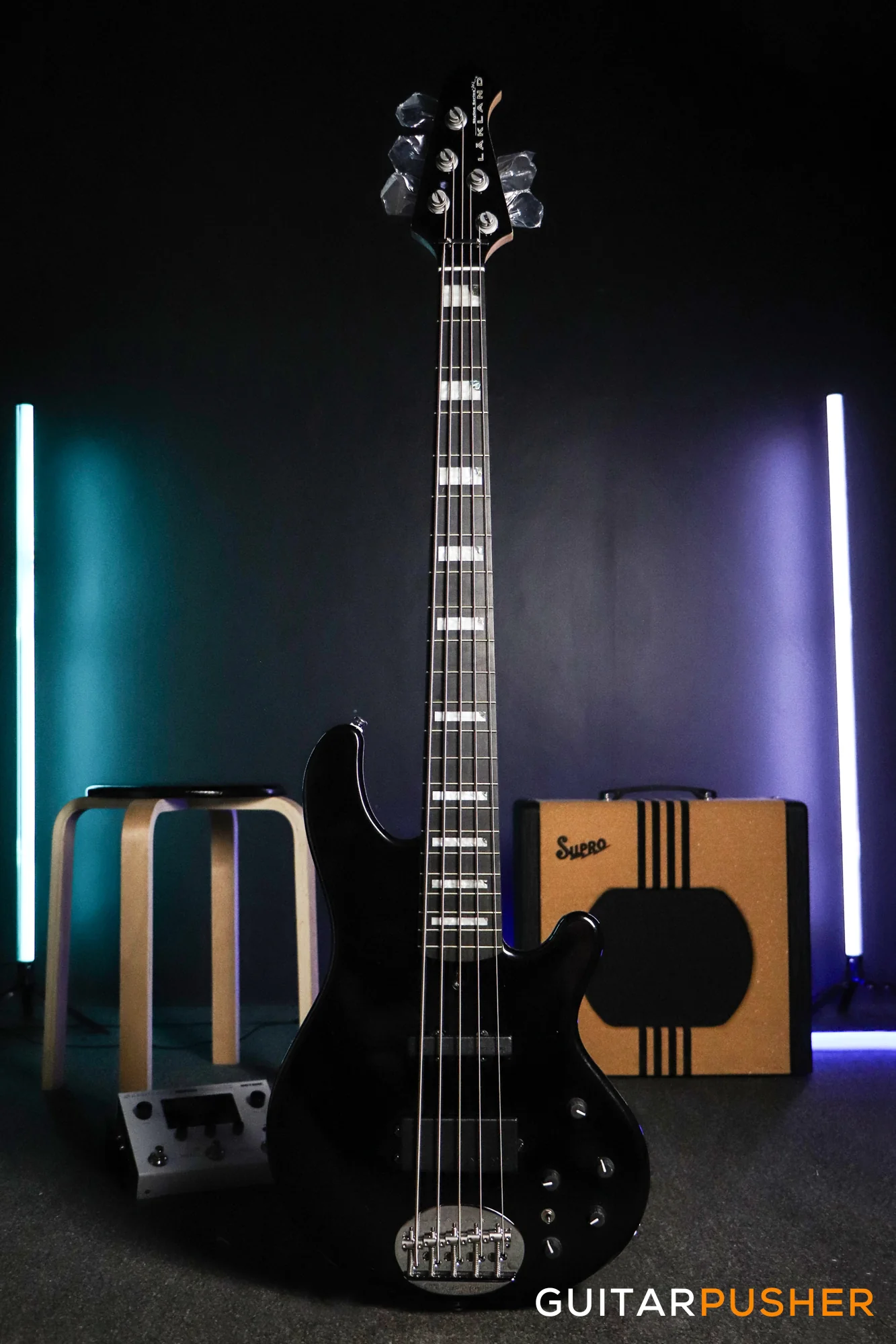 Lakland Skyline Series 55-02 Custom 5-String Bass (Metallic Black w/ Ebony Fingerboard) - Image 2