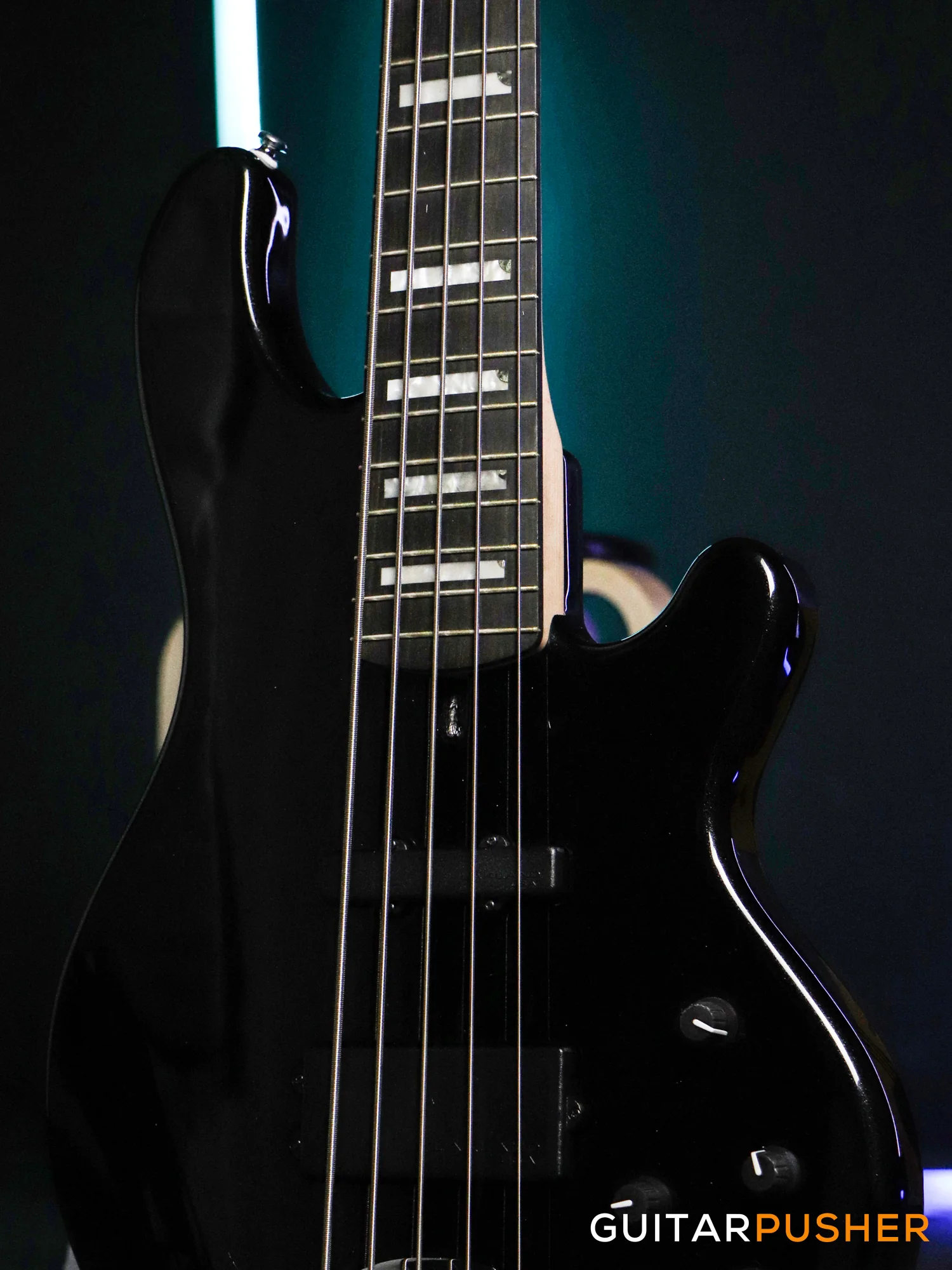 Lakland Skyline Series 55-02 Custom 5-String Bass (Metallic Black w/ Ebony Fingerboard) - Image 3
