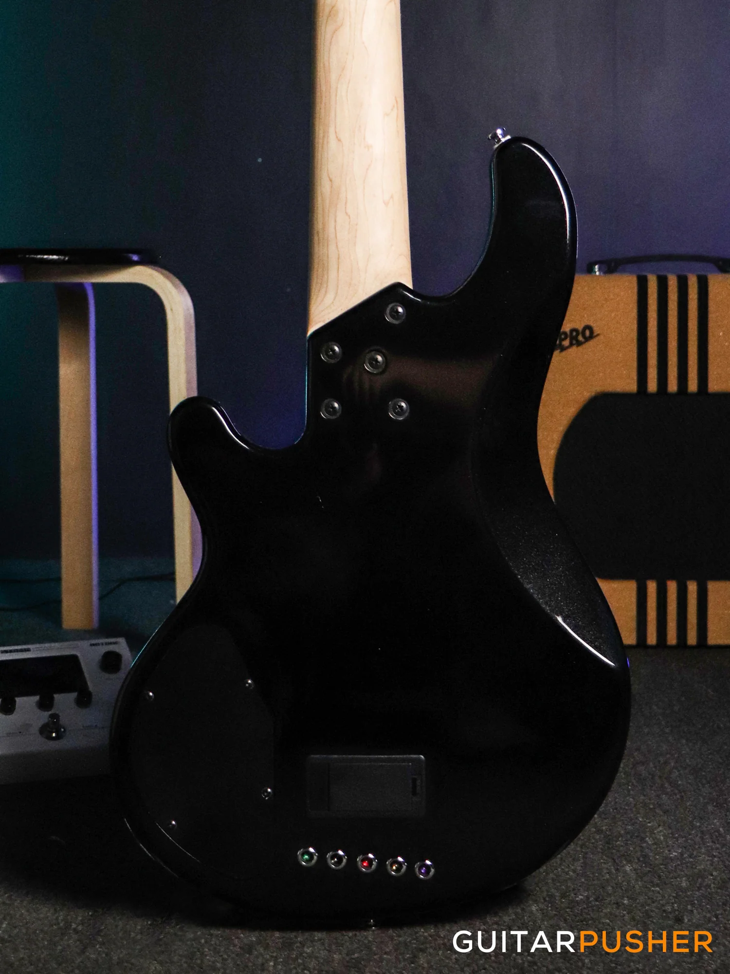 Lakland Skyline Series 55-02 Custom 5-String Bass (Metallic Black w/ Ebony Fingerboard) - Image 6