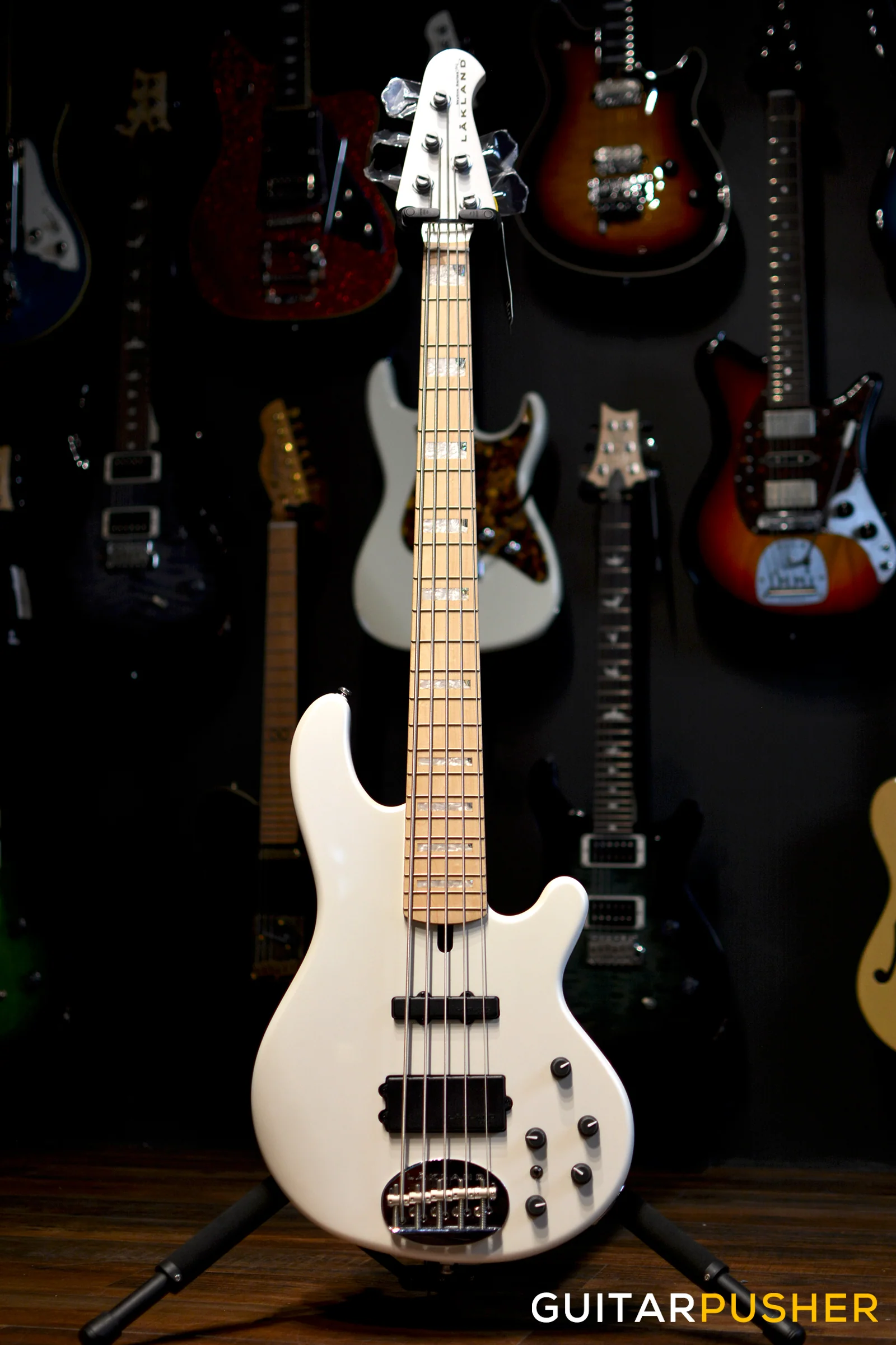 Lakland Skyline Series 55-02 Custom 5-String Bass (White Pearl) - Image 11
